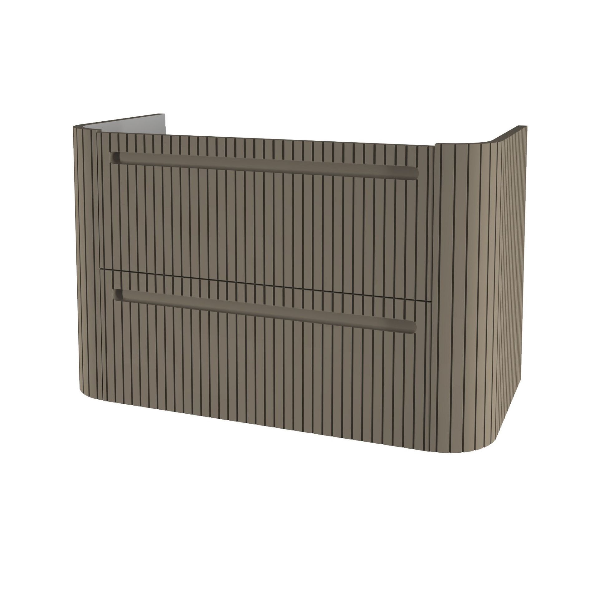 Szafka łazienkowa pod umywalkę Devo Gloria 2.0 70 cm ryflowana stone grey supermatt GL2-SU2S70-2-F111