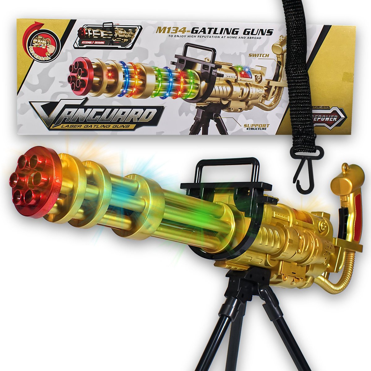 Karabin dla dzieci pistolet zabawka światło dźwięk duży