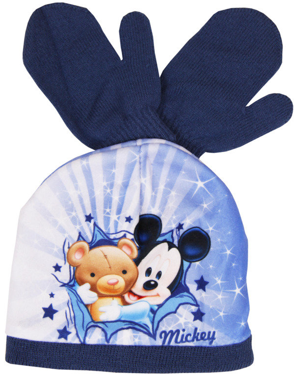 Komplet czapka zimowa z rękawiczkami Disney Myszka Mickey rozmiar 50 cm