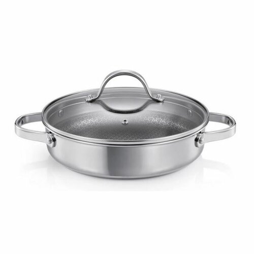 Tescoma Głęboka patelnia z pokrywką SteelCRAFTśrednica 28 cm, 2 uchwyty