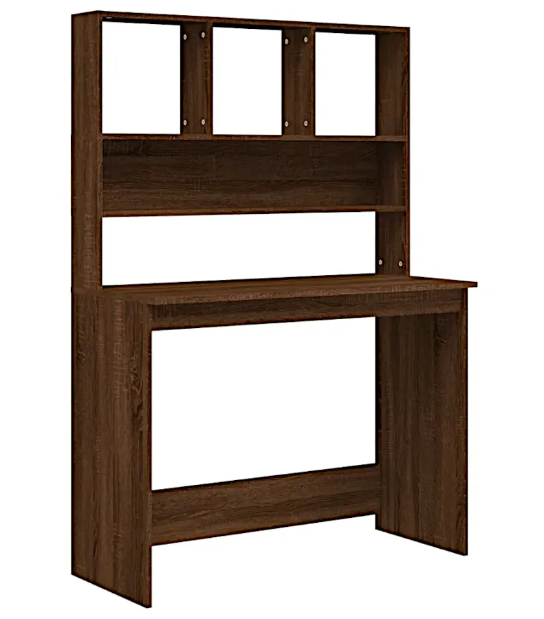 Elior Biurko w kolorze brązowego dębu z półkami B6-K52