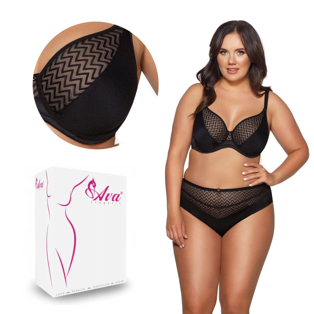 Biustonosz Soft AV 2103 braletka czarny  80E