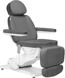 Elektryczny fotel kosmetyczny sillon classic 4 silniki z kołyską szary