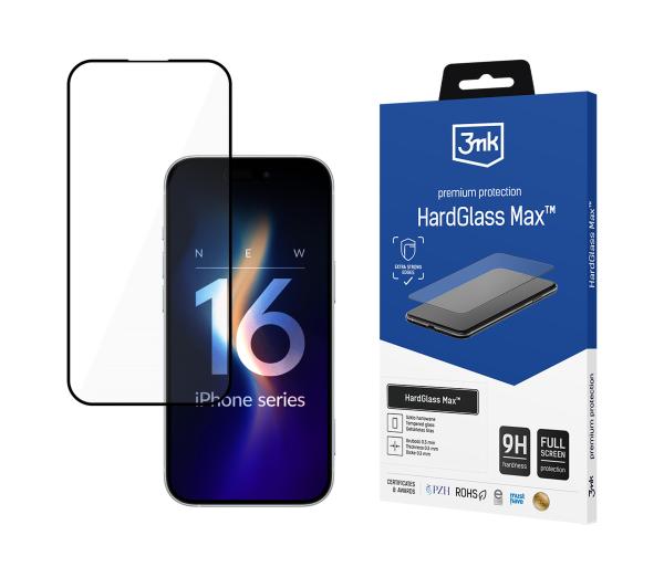 3mk HardGlass Max Black do iPhone 16
