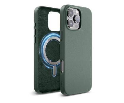 Elago Magnetic Leather do iPhone 16 Pro Max Midnight Green