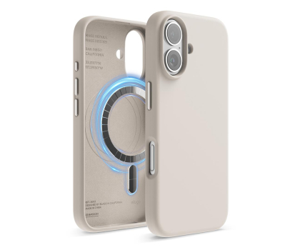Elago Magnetic Silicone do iPhone 16 Stone
