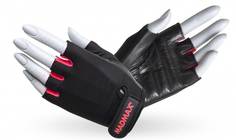 Rękawice fitness MadMax  Rukavice Rainbow MFG251 červené S