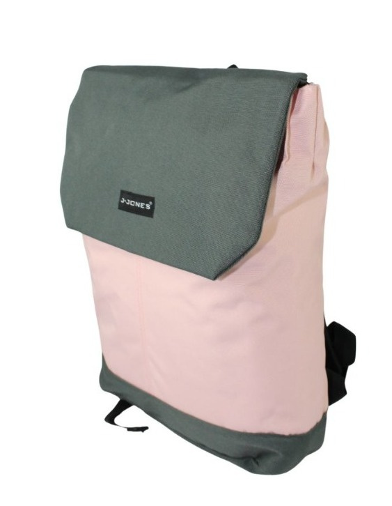 Stylowy i Elegancki Plecak Jennifer Jones 4098 SZARO - RÓŻOWY 40 x 35 x 12
