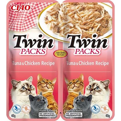 Karma dla kota INABA Twin Tuna & Chicken (2 x 40 g)