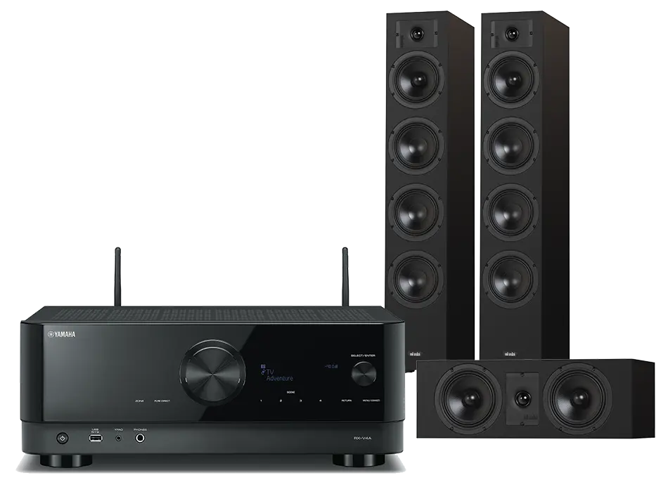 Yamaha RX-V4A (czarny) + Diva 6 + 7 (czarny)