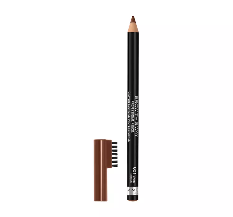 Rimmel London Rimmel Brow This Way Professional kredka do brwi z grzebykiem nr 001 – dark brown 1.4 g