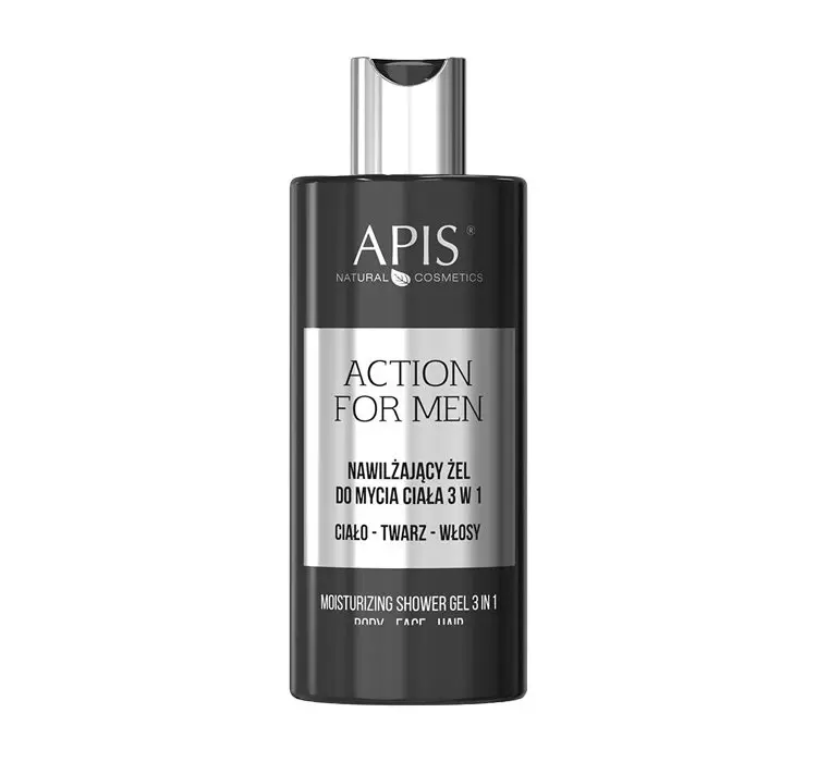 Apis Professional Nawilżający żel do mycia ciała 3w1 dla mężczyzn Apis Action For Men 300 ml apispro-6082