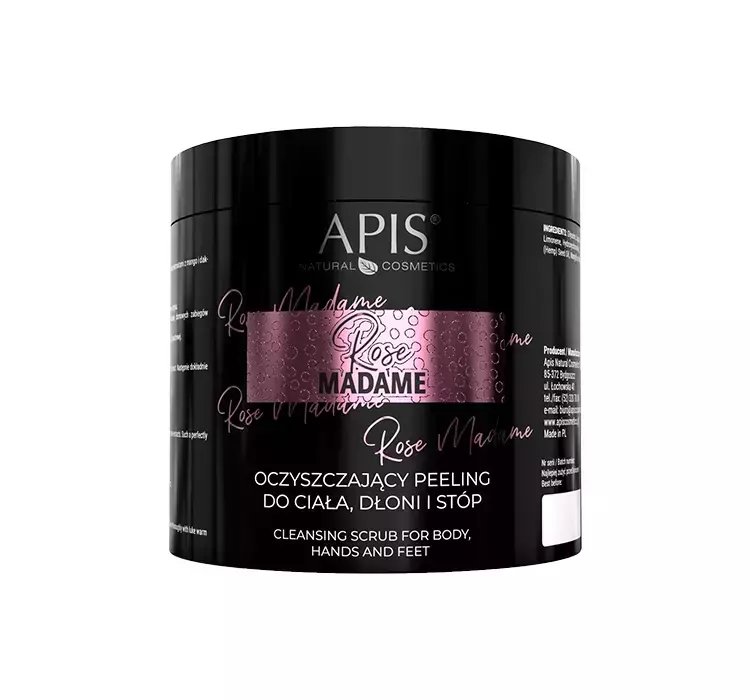 Apis Professional Oczyszczający peeling do ciała, dłoni i stóp - Rose Madame - 700 g