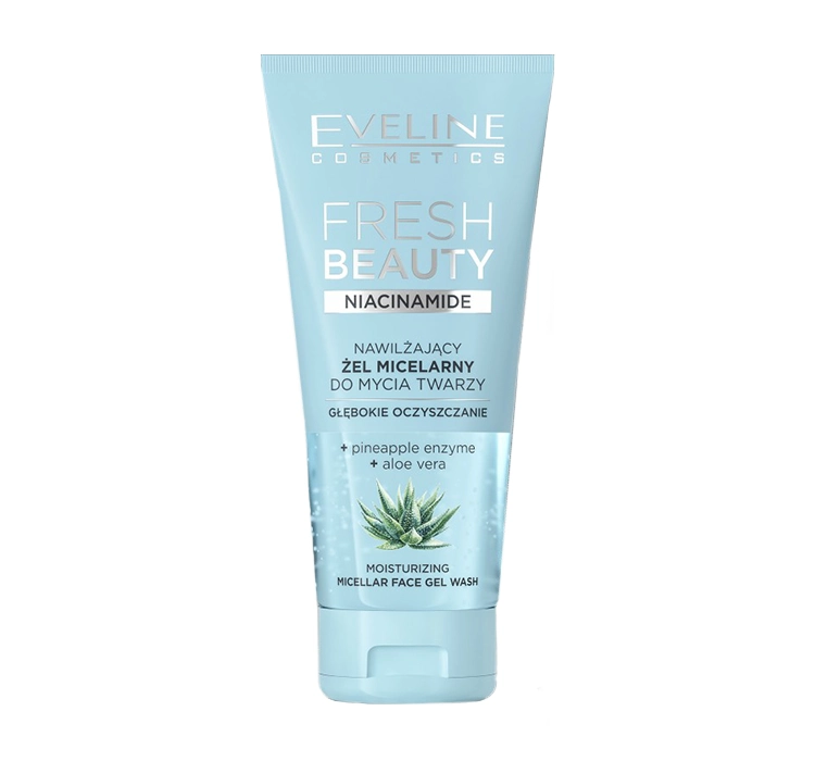 Eveline Cosmetics Fresh Beauty nawilżający żel micelarny do mycia twarzy z niacynamidem 150ml