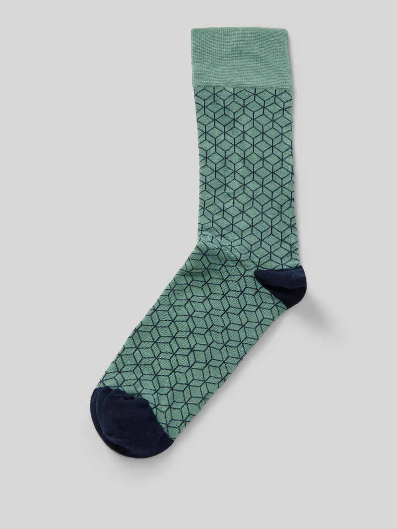 Skarpety z wyhaftowanym motywem model ‘Dove Green Dice’