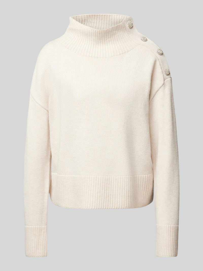 Sweter z dzianiny z golfem