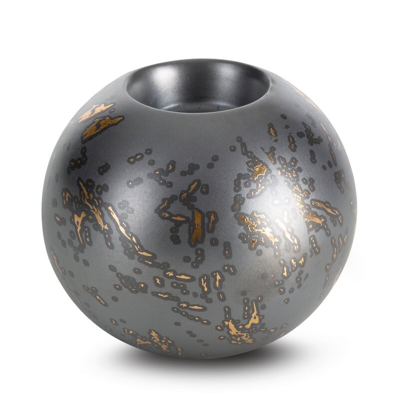 Eurofirany, świecznik dekoracyjny C/ARIELA/1/ŚWI/1 10X10X9 GRAF+ZŁOT