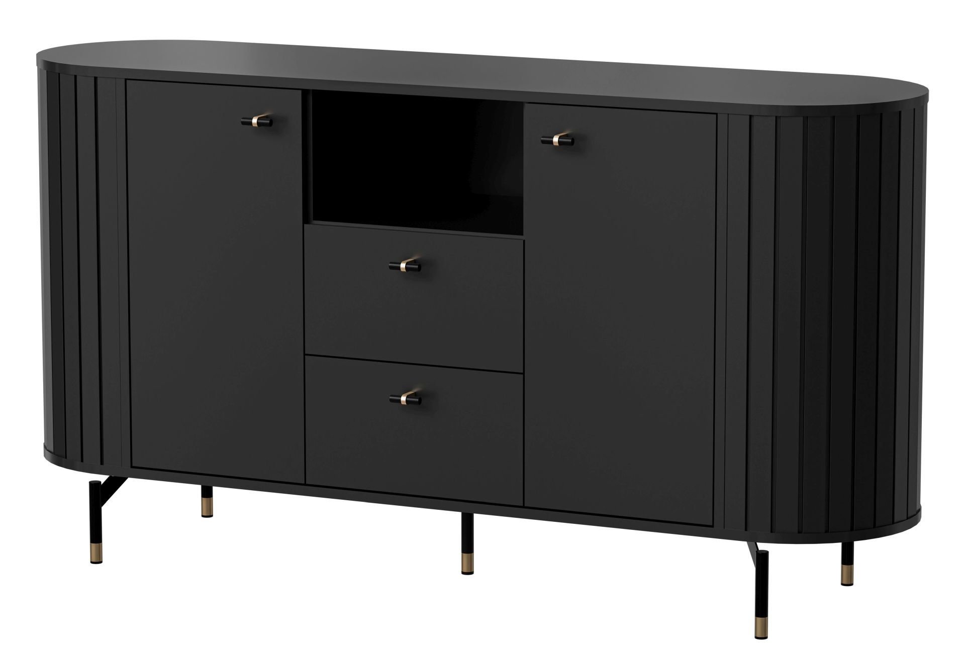 Komoda Zante 2D3S Za2 Czarny Mat