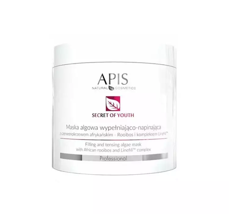 APIS - Professional - Secret of Youth - Algae Mask - Wypełniająco-napinająca maska algowa z Rooibosem - 200 g