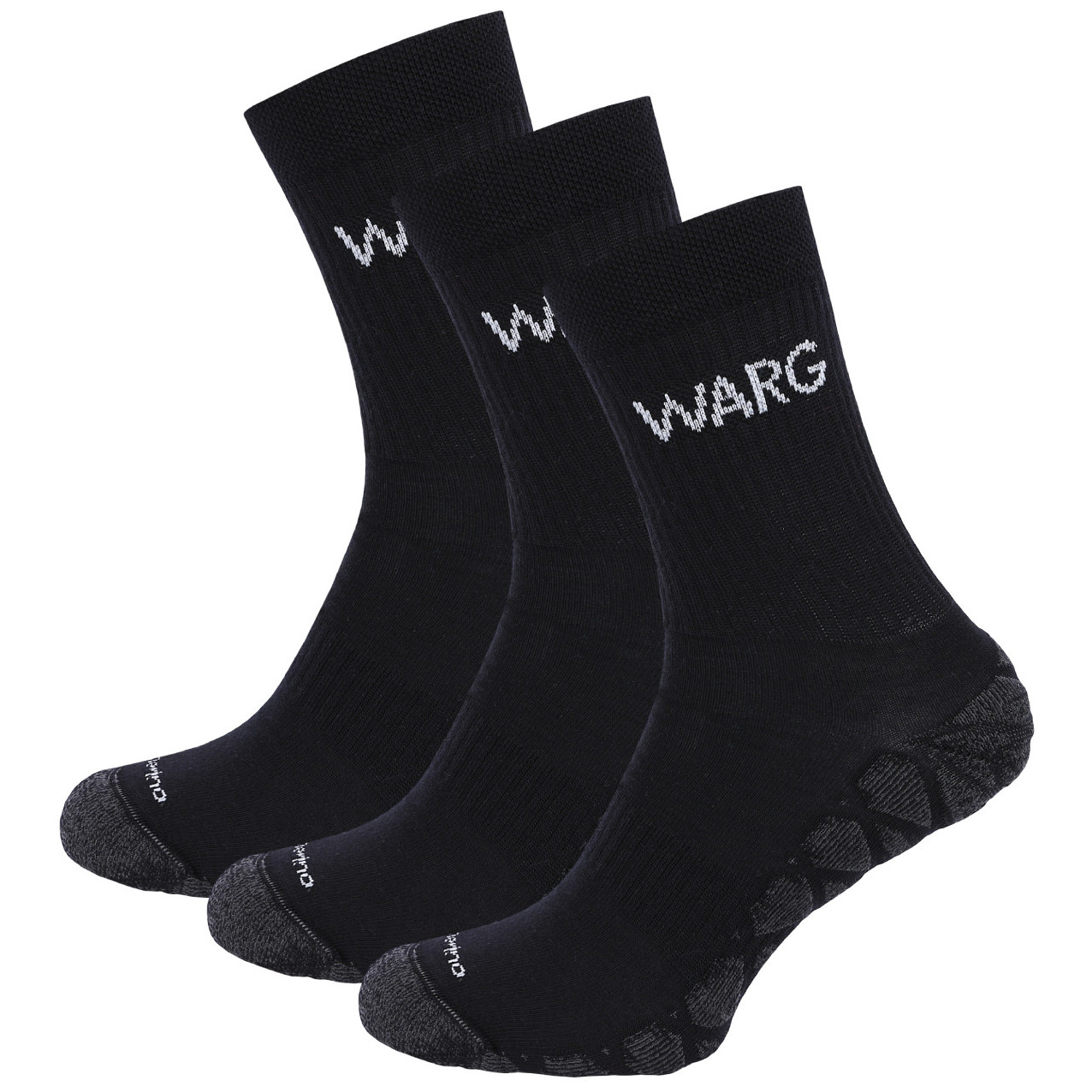 Zestaw skarpetek Warg Endurance Merino 3-pack Rozmiar skarpet: 35-38 / Kolor: czarny
