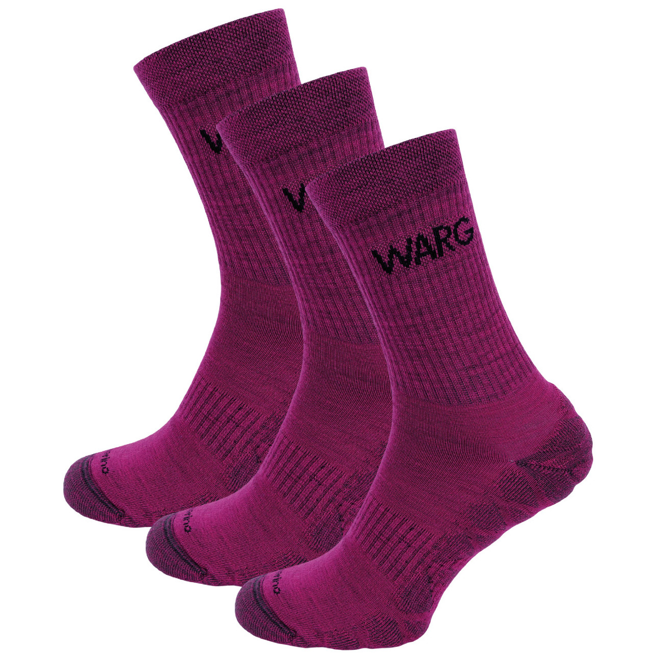 Zestaw skarpetek Warg Endurance Merino 3-pack Rozmiar skarpet: 39-42 / Kolor: różowy/fioletowy