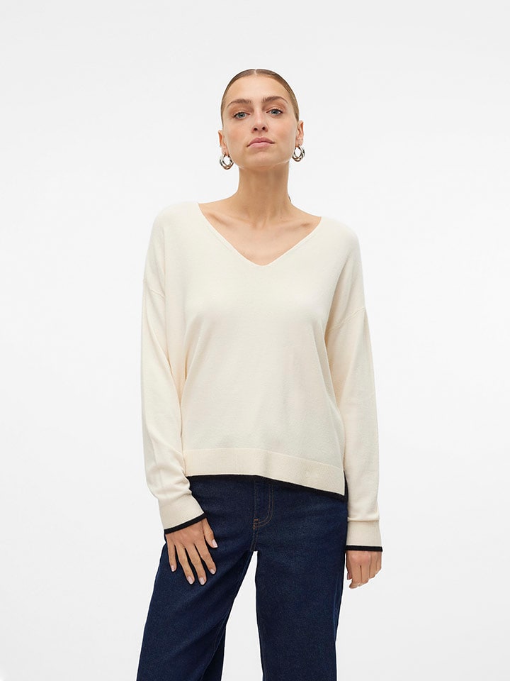 Vero Moda Sweter w kolorze kremowym
