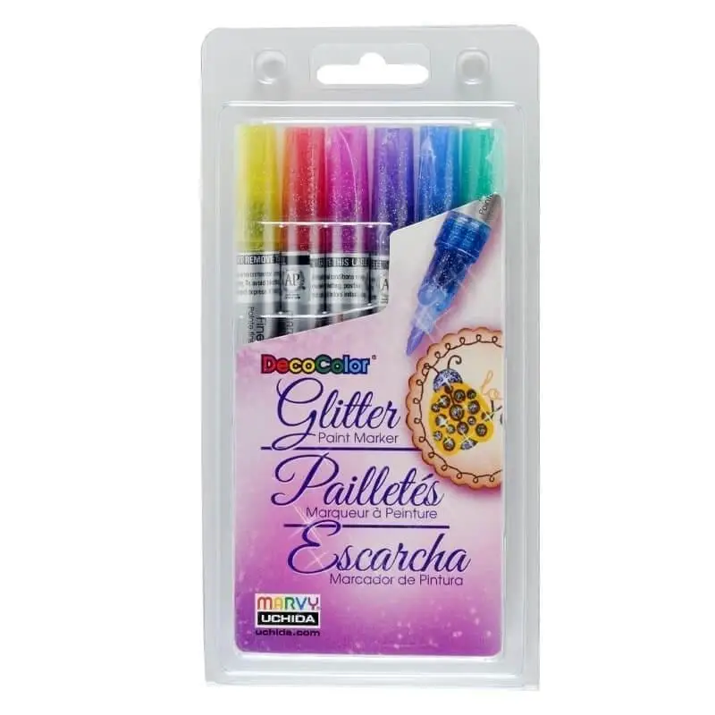 Markery do dekoracji różnych powierzchni 6szt - Marvy