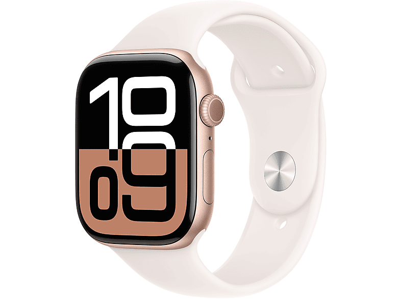 Apple Watch 10 GPS 46mm z aluminium różowego złota pasek sportowy M/L Różowy