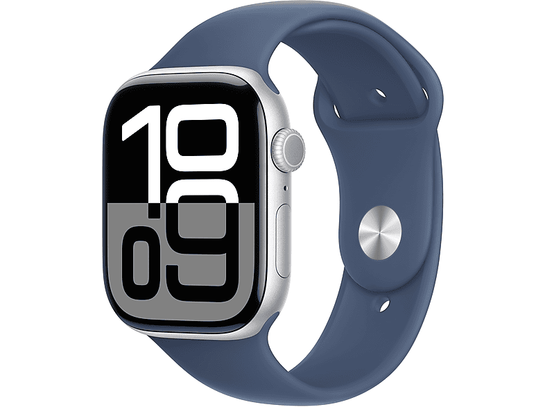 Apple Watch 10 GPS 46mm z aluminium srebrnym pasek sportowy M/L Niebieski