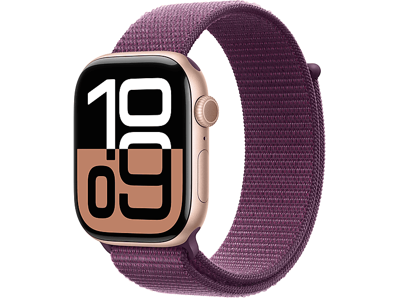 Apple Watch 10 GPS 46mm z aluminium różowego złota opaska sportowa Dojrzała Śliwka