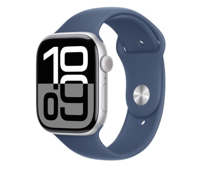 Apple Watch 10 GPS 42mm z aluminium srebrnym pasek sportowy S/M Niebieski