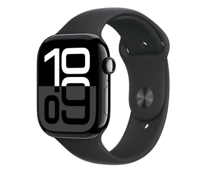 Apple Watch 10 GPS 42mm z aluminium onyksu pasek sportowy S/M Czarny