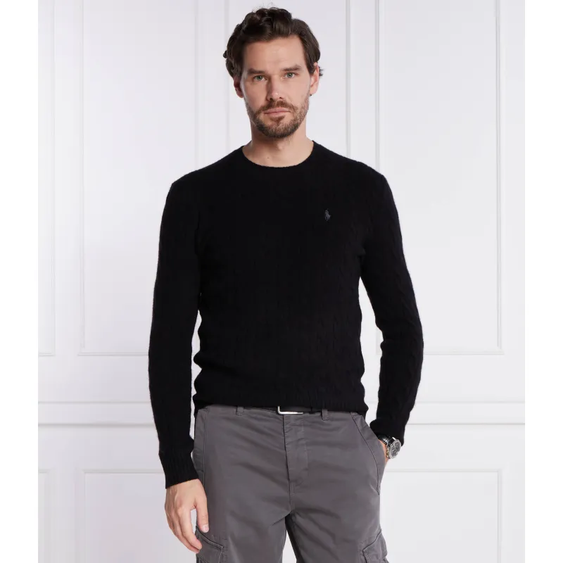 POLO RALPH LAUREN Wełniany sweter Slim Fit z dodatkiem kaszmiru