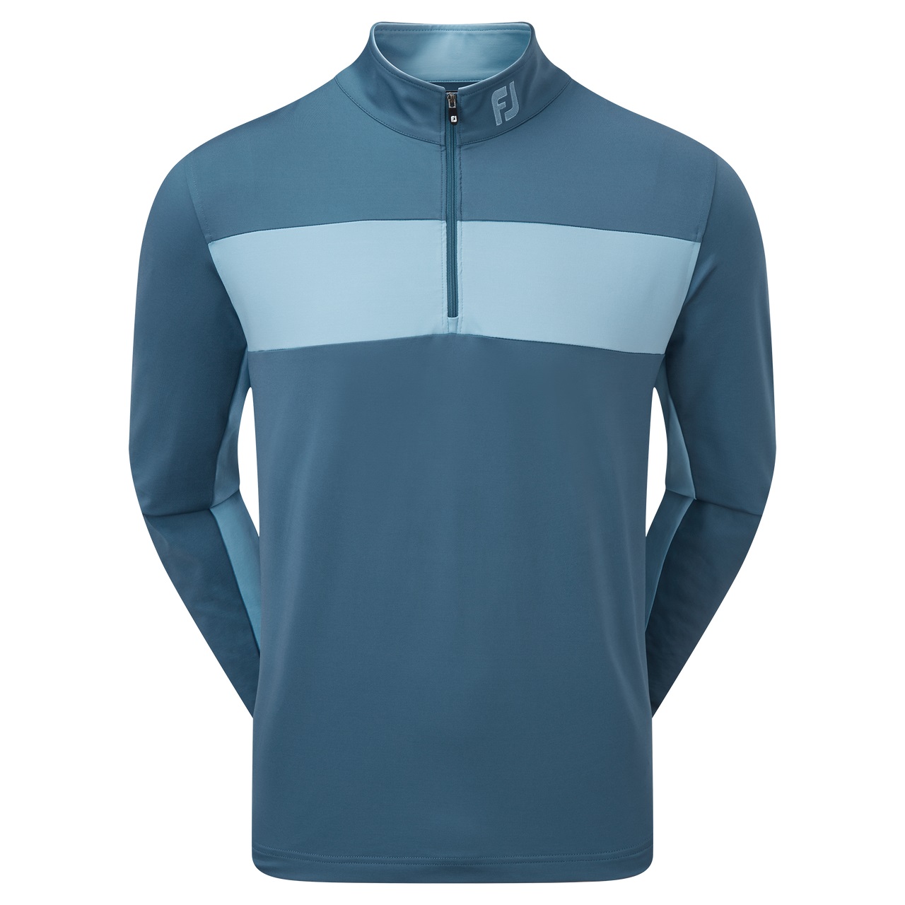 Męska bluza golfowa Footjoy Engineered Chest Stripe Chill Out blue