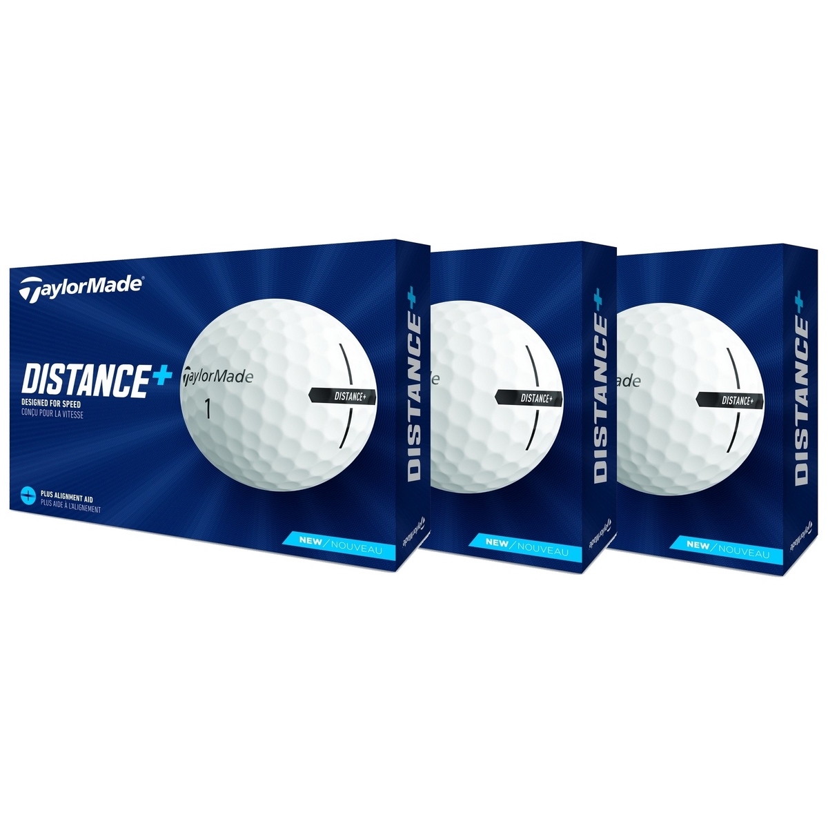 Zestaw Trzech Opakowań Piłek Golfowych TaylorMade Distance+