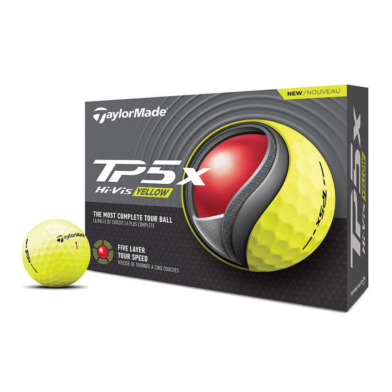 Taylor Made TP5x yellow 12-pack piłki golfowe