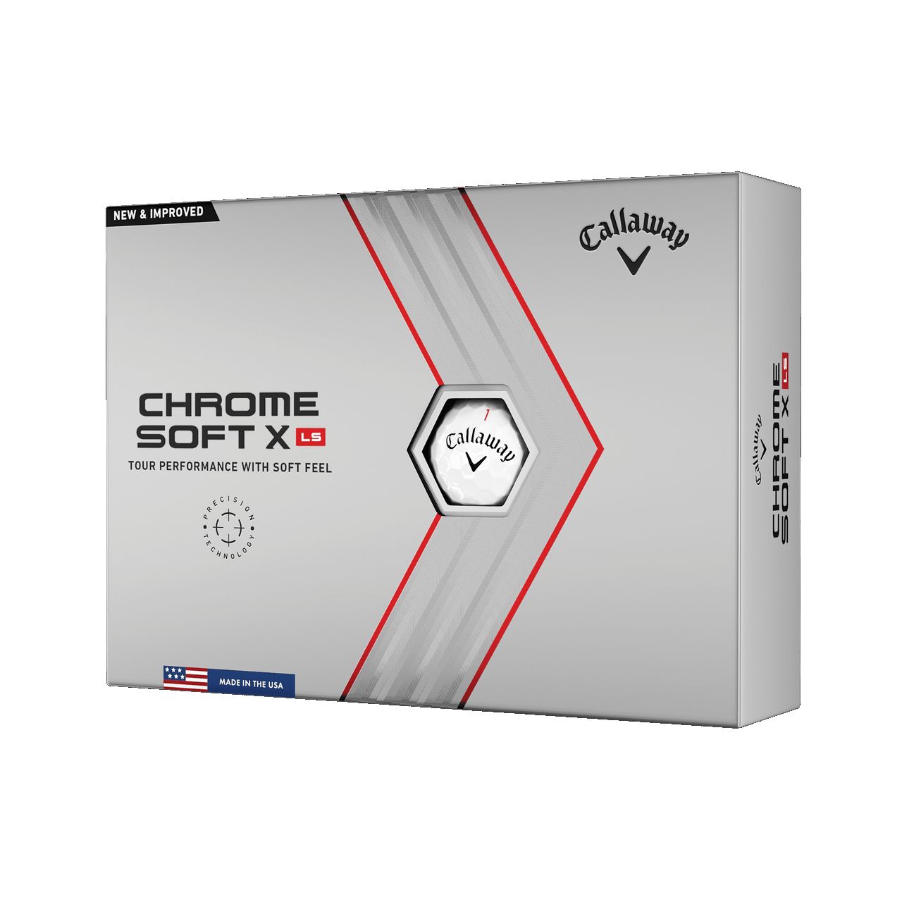 Piłki golfowe Callaway Chrome Soft X LS 12-pack