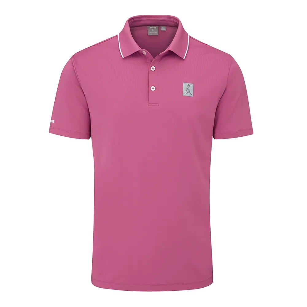 Męska koszulka golfowa Ping Mr. PING II Polo beet red