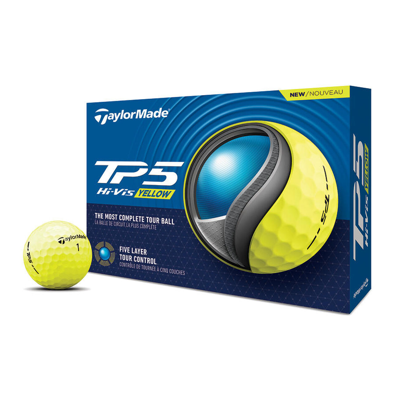 Taylor Made TP5 yellow 12-pack piłki golfowe