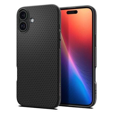 Etui SPIGEN Liquid Air do Apple iPhone 16 Czarny mat