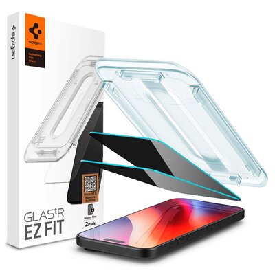 Szkło hartowane SPIGEN Glas.TR EZ Fit Privacy do Apple iPhone 16 Pro (2 szt.) | Bezpłatny transport