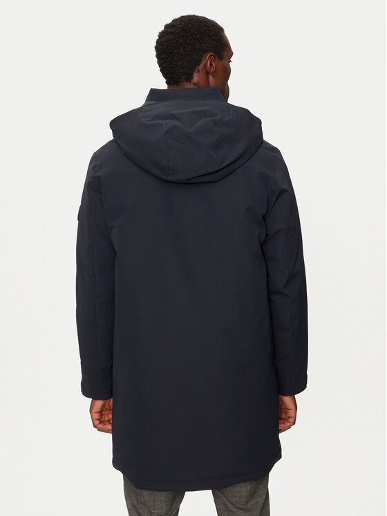Tommy Hilfiger Parka MW0MW37369 Granatowy Regular Fit