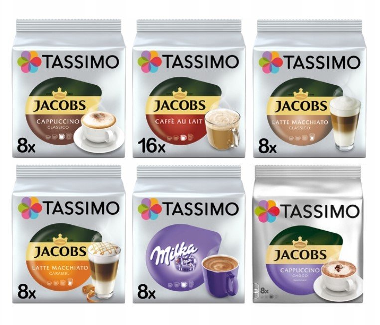 Kapsułki do Tassimo kawy mleczne mix 56 szt.