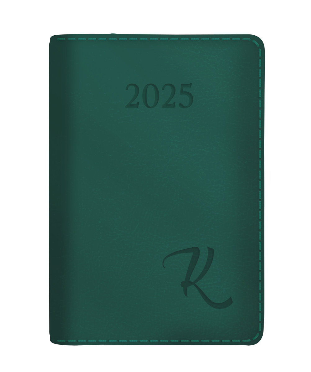 Kalendarz KIESZONKOWY ZIELONY na rok 2025 75x115mm