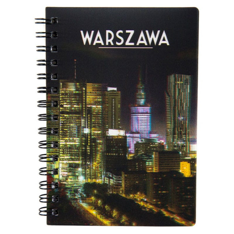 Notatnik 3D Warszawa City nocą