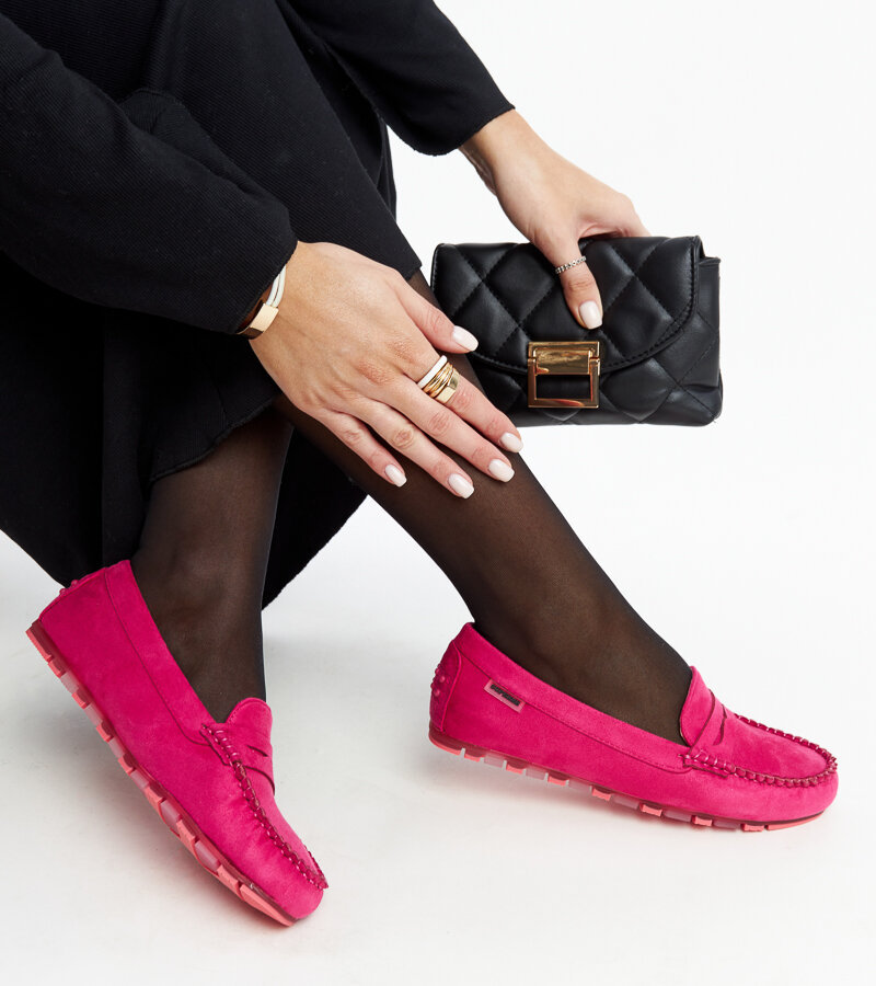 Ciemnoróżowe zamszowe mokasyny Nafisah-37