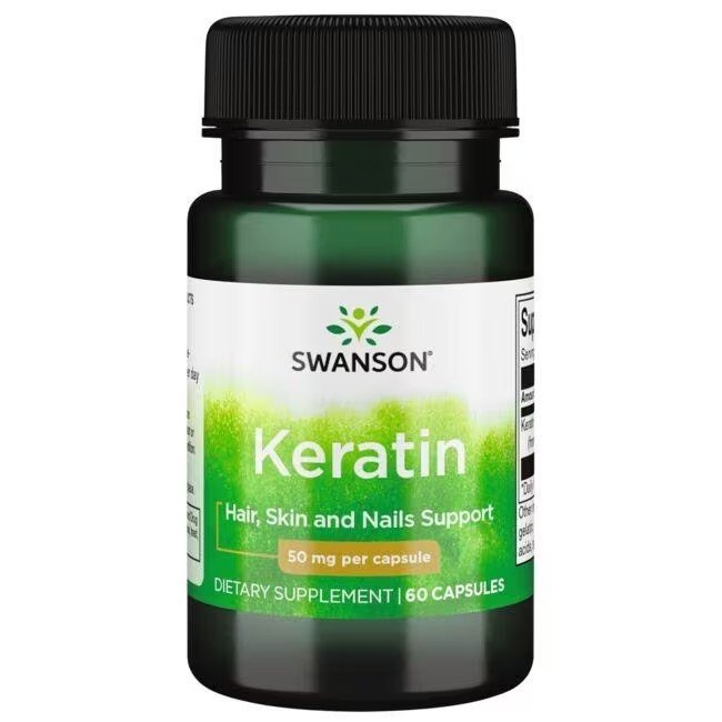 Swanson Keratyna 50 mg, 60 kapsułek