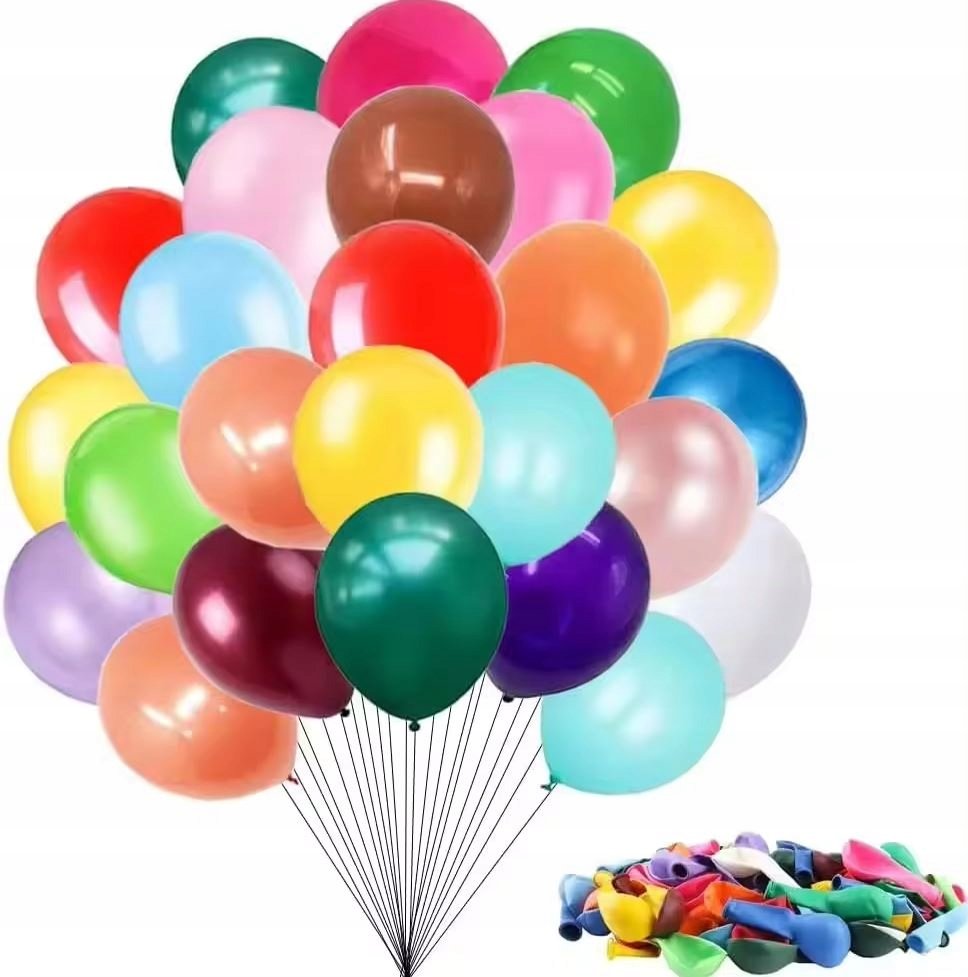 Balony Kolorowe 100Szt Girlanda Balonowa Urodziny Wesele Dekoracja Mocne