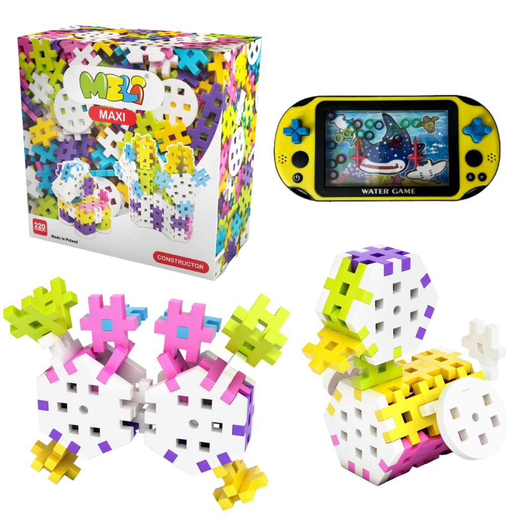 Klocki Meli Maxi Constructor Pink 220 Wafle Konstrukcyjne + Prezent
