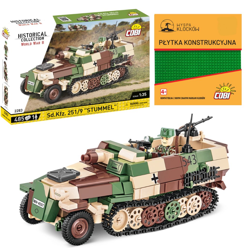 Cobi 2283 Transporter Opancerzony Sd.kfz.251/9 Stummel 485 El.